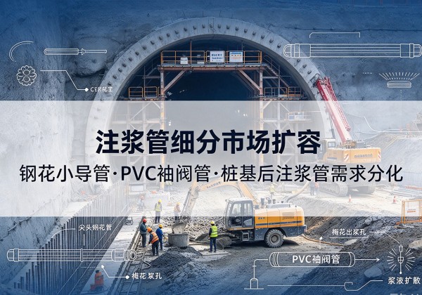 扬中注浆管细分市场扩容，隧道钢花小导管、PVC 袖阀管、桩基后注浆管需求分化